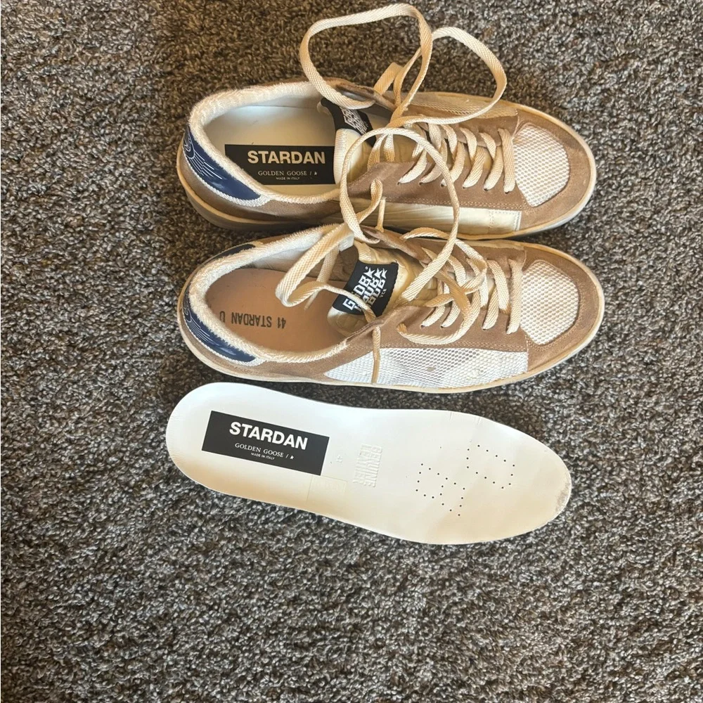 Golden Goose Stardan tan and White Sneakers - Picture 2 of 6